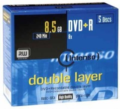 DVD+R 8,5GB Doublelayer 5er Jewelcase