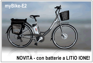 bicicletta elettrica con batterie a litio ione